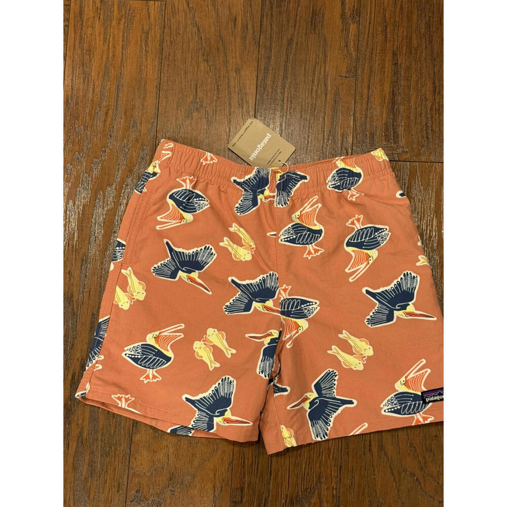 NWT Patagonia Kids Baggies Shorts 5" Lined Amigos Sienna Clay Size L 12 - Picture 2 of 6